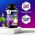 thumbnail image 5 of Psyllium Husk Powder 1500mg Per Serving - Soluble Fiber Supplement for Daily Digestive Health & Regularity Support, Natural Psyllium Powder Caps, Vegan Prebiotic, Non-GMO & Gluten-Free - 120 Capsules, 5 of 9