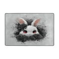 thumbnail image 2 of Area Rugs 36"x24" Indoor Non-Slip Wear Resistant Floor Mats Soft Large Carpets for Living Room Bedroom Home Decor Washable Rug Red-eyed Rabbit Pattern, 2 of 7