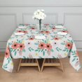 thumbnail image 3 of Pioneer Flower Floral Print Pattern Square Tablecloth, Waterproof Wipeable Spillproof Washable Table Cover for Home Kitchen Party Decor, 42"x42", 3 of 6