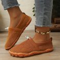 thumbnail image 4 of EKVAHL Women's Orthopedic Barefoot Sneakers, Slip‑On Wide Width Walking Shoes, Flexible Beach Home Casual Tennis Shoes Brown, 4 of 4