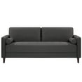 thumbnail image 3 of Lifestyle Solutions Lorelei Mid-Century Modern Cushion Back Upholstered Sofa, Heather Gray Fabric, 3 of 9