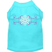 Christmas Screenprinted Dog Shirt, "Pink Snowflake Swirls"