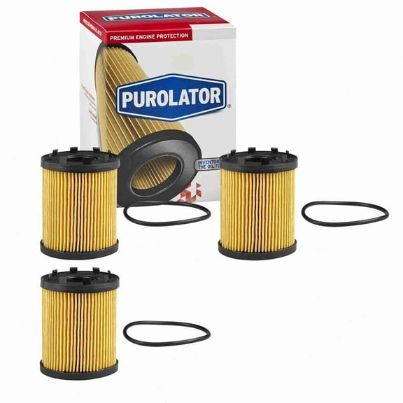 3 pc Purolator L16162 Engine Oil Filters for Oil Change Lubricant Filters Fits select: 2012-2019 FIAT 500, 2013-2016 DODGE DART