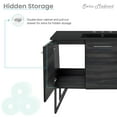 thumbnail image 3 of Annecy 48 in. Black Walnut Bathroom Vanity With Black, 3-Hole Ceramic Sink Top, 3 of 13