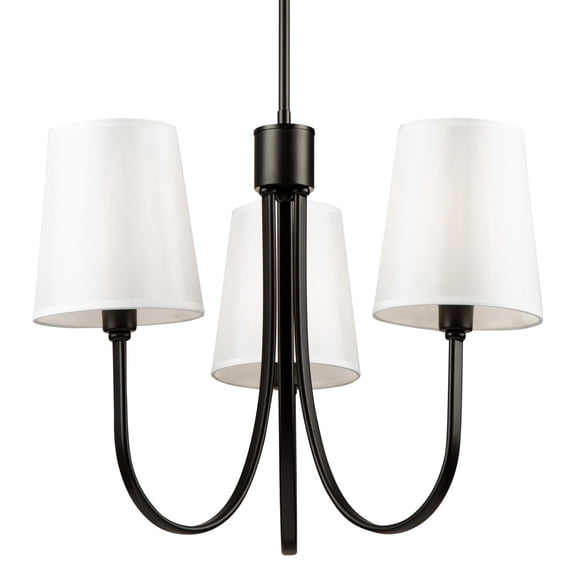 SC13333BK Artcraft Lighting Rhythm - 3 Light Chandelier In Traditional Style-17.7 Inches Tall and 23.6 Inches Wide-Black Finish
