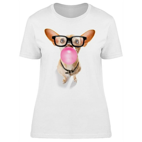 Silly Dog Chewing Gum T-Shirt Women -Image by Shutterstock, Female 3X-Large