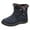 Blue, variant on Women Snow Boots Winter Fleece Lined Warm Slip on Ankle Booties Waterproof Outdoor Walking Shoes