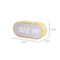 thumbnail image 3 of Gnmfd Digital Wooden Alarm Clock, Round Desk LED Clock with 4 Alarms Sound Control, Adjustable Brightness 50-100%, 12/24 Hour Display, USB Battery Backup Clock for Bedroom Office Table, 3 of 7