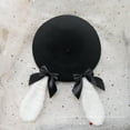 thumbnail image 6 of Vjnyvs Cute Plush Rabbit Ears Beret Hat Women's Beanie Beret Hat Warm Winter Bonnets Lolita Sweet Beret Hats, 6 of 7