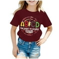 thumbnail image 1 of AWZXDE Hauts pour Filles Enfants Rentrée des Classes T-Shirt Graphique à Manches Courtes Col Rond Lumineux Confortable pour Garçons et Filles, 1 of 4