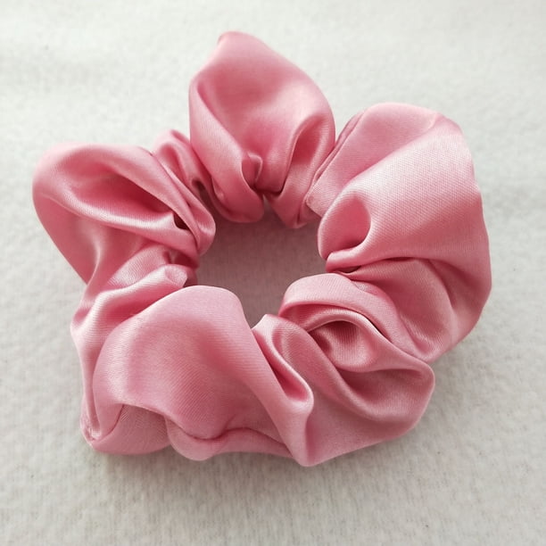 Anillo para el cabello de satén de 60 colores de color sólido Anillo para el cabello de satén de 204 colores Anillo para el cabello de intestino grueso Flor