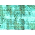 thumbnail image 1 of Ahgly Company Machine Washable Indoor Rectangle Abstract Turquoise Blue Modern Area Rugs, 2' x 3', 1 of 4