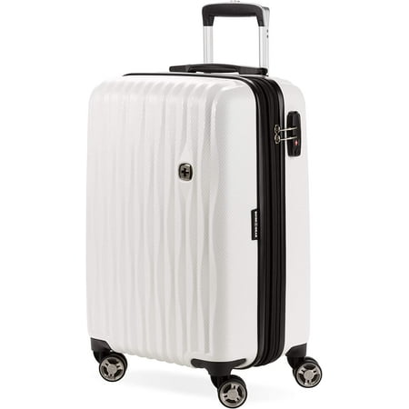 SwissGear 7272 Energie Hardside Luggage Carry-On Luggage With Spinner Wheels & TSA Lock, White, 19  Carry-On 19-Inch White