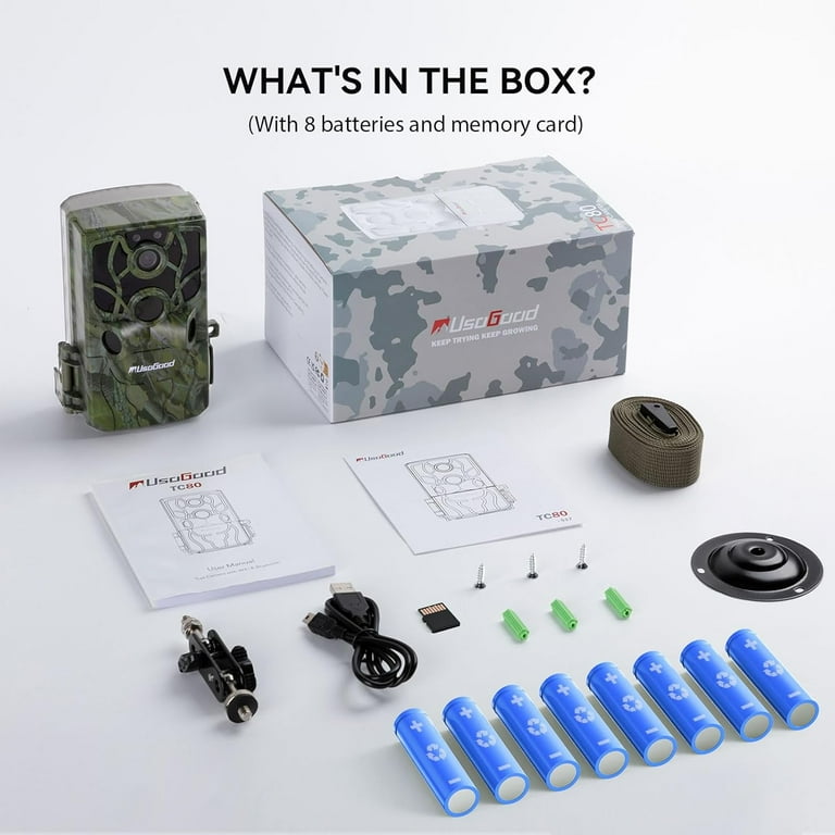 pack) Usogood 4K 48MP WiFi Trail Camera with Phone App, Game
