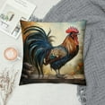 thumbnail image 2 of GOSMITH  Vintage Rooster Farmhouse Style Pillow Covers Rustic Cock Cushion Covers with Geometric Pattern Country Home Decorative Pillowcases (Rustic Cock), 2 of 5