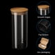 thumbnail image 4 of Uxcell tarro de vidrio de 29 oz con tapa de bambú hermética, recipiente de cocina de vidrio, tarro de almacenamiento de alimentos claro (20x8cm), 4 of 6