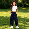 thumbnail image 2 of mgoYE Girls Sweatpants Baggy Pants Fall Winter Casual Sweat Pants Soft Sweat, 2 of 8