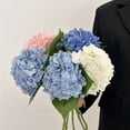 thumbnail image 6 of Faux Hydrangea Flowers, Artificial Hydrangea Flowers, Real Touch Flowers, 3D Realistic Large Artificial Hydrangea Flowers Home Wedding Party Table Centerpieces Decoration Blue 1Pcs, 6 of 8