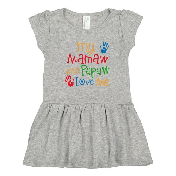 Inktastic Mamaw and Papaw Love Me Girls Toddler Dress