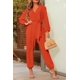 thumbnail image 4 of Mono Enterizo PRETTYGARDEN con Cuello en V y Cinturón Naranja Talla M, 4 of 7