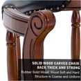 thumbnail image 5 of JERFIT 360 Swivel Bar Stool with Back, Solid Wood Frame & Upholstered Seat, Counter Height Chair for Kitchen, Dining or Pub, 5 of 6