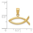 thumbnail image 3 of FB Jewels 14K Yellow Gold Ichthus Fish Pendant, 3 of 3