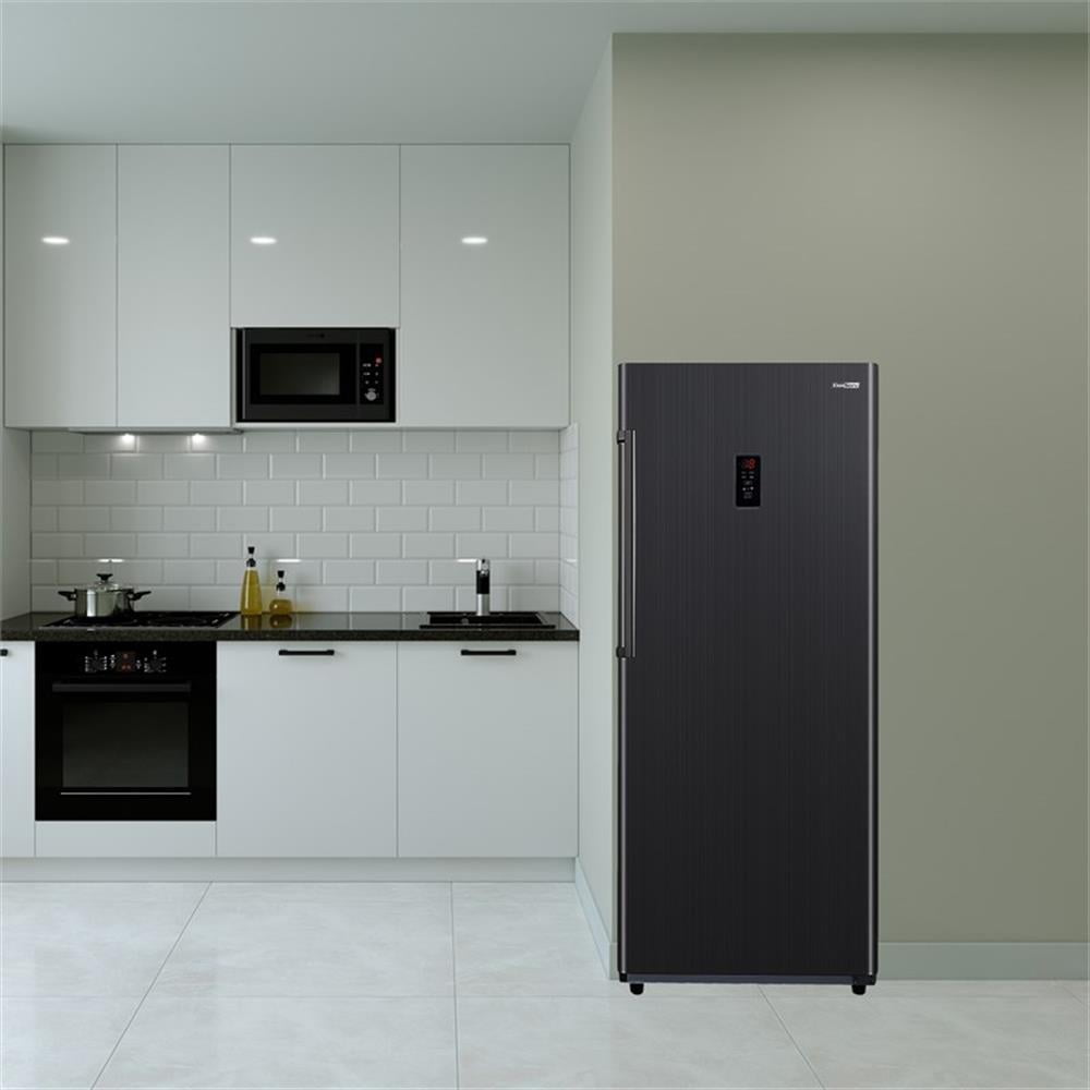 Pemberly Row 14 Cu.ft Convertible Upright Freezer/Refrigerator - Black