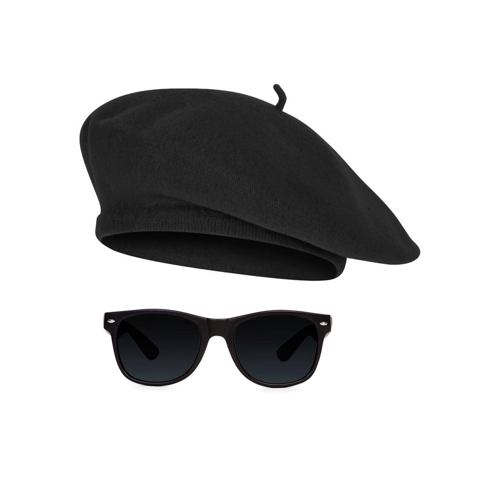 Gravity Threads 1950s Beatnik Hipster Combo Kit Beret and Sunglass
