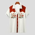 thumbnail image 2 of JURANMO Hawaiian Shirt for Men Summer Short Sleeve Funny Button Down Shirts Casual Lapel Bowling Shirts Color Block Vacation Tops My Orders Placed By Me Beige S, 2 of 6