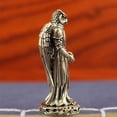thumbnail image 4 of Slccxzc Mini Brass Owl Knight Figurine Retro Bird Statue Collectible Desktop Decor, 4 of 7