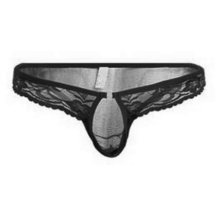 Yuhangmm Lace Lingerie Mesh Underwear Semi Bikini See-through Men Floral Briefs Stockings Women Lingerie Waist
