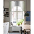 thumbnail image 4 of Green Grey Swag Valances for Windows, Small Curtains Drapes, Gray Farmhouse Modern Rustic Kitchen Window Curtains Over Sink Rod Pocket Window Treatment Valance for Bedroom/Bathroom 56"x36", 4 of 5