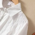 thumbnail image 6 of ZyeKqe Cotton Linen Shirts for Women 3/4 Sleeve Tops Collared V Neck Dressy Casual Blouses Embroidered Summer TopsM-XXL, 6 of 9