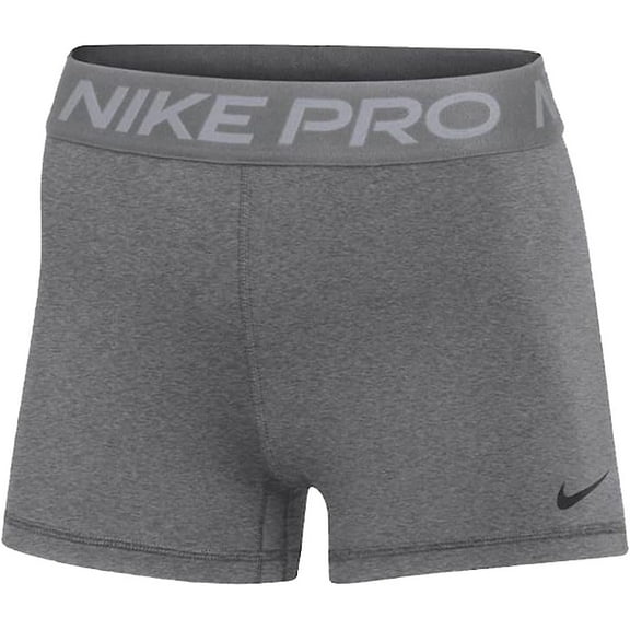 Nike Women's Pro 365 3inch Shorts, Smoke Grey/Heather/Black/Black, Large