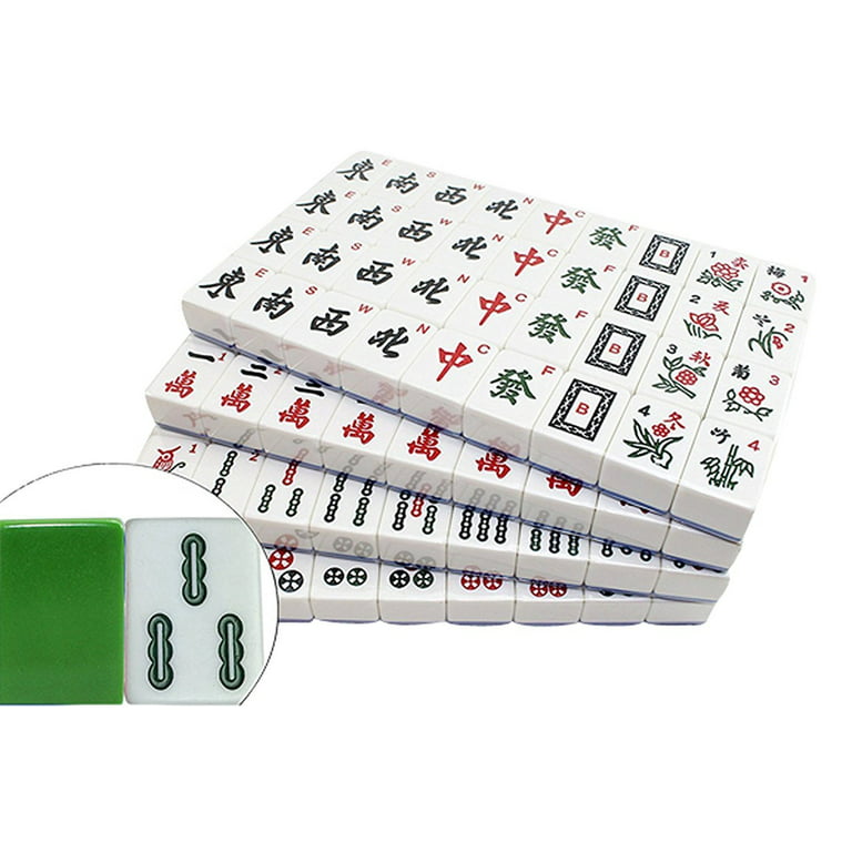  WXLBHD Mahjong Set Chinese Mahjong Set MahJongg Beige