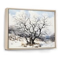 thumbnail image 2 of Designart "Grey Monochromatic Tree Charm III" Floral Floater Framed Canvas Wall Art, 2 of 7