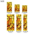 thumbnail image 3 of Static Cling Decorative Window Film Frosted Privacy Film Window Clings for Glass Windows No Glue Window Sticker for Bathroom Bedroom Office Stained Glass Geometric Yellow Pattern, 3 of 4