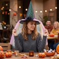 thumbnail image 6 of Halloween Pointed Witch Hat, Lightweight Wizard Headwear Accessory, Ideal for Halloween Themed Parties, Evening Gathering, Photo Shoot, Festival Outfit and Holiday Dress Up Supplies C, 6 of 8