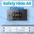 thumbnail image 3 of Kit de gestión de cables de TV con toma de corriente empotrada: oculta cables HDMI y de alimentación, corrector para televisores montados en la pared, 3 of 8