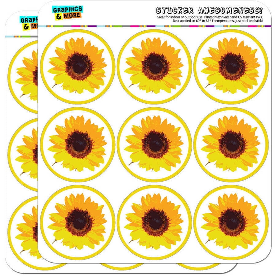 Sticko SPVM76  Stickers-Sunflowers 6Pk 