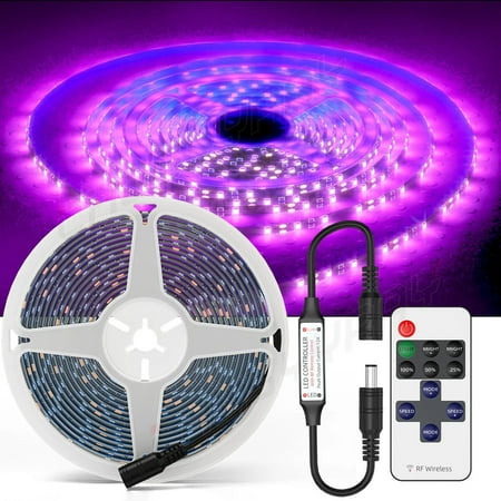 16 ft UV / Purple LED Strip Black Light Night Fishing Ultraviolet Boat 12v