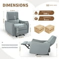 thumbnail image 6 of Recliners and Massage Chairs Wall Hugger Recliner,Power Recliner Chair,Electric Recliner for Living Room,PU Leather Reclining Armchair for small space,Reclining Sofa for Bedroom/Apartment/RV,with USB, 6 of 21