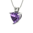thumbnail image 2 of Clara Pucci 18K White Solid Hypoallergenic Gold 2Ct Alexandrite Heart Cut Solitaire Designer Necklace Pendant For June, 2 of 6
