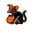 Black Cat, variant on Halloween Black Cat Hanging Ornament, Battery Operated Creepy Light Up Prop, Indoor Outdoor Halloween Party Decoration