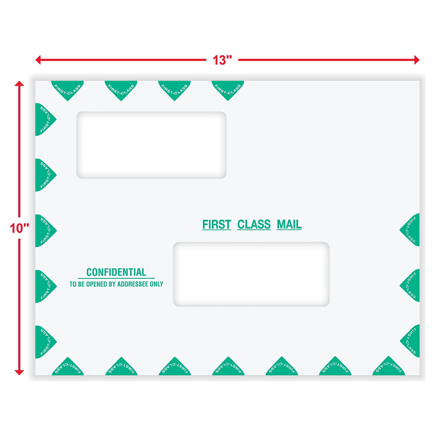 ComplyRight Self-Seal Tax Envelope 10" x 13" White/Green 50/Pack (PEB02)