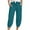 Blue, variant on Women's Crinkle Wide Leg Pants, High Waisted Cropped Palazzo Pants with Drawstring and Pockets, Loose Fit Casual Beach Pants for Vacation, Lounge and Daily Wear-Blue