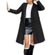 thumbnail image 2 of Abrigo de Invierno de Mezcla de Lana con Cuello de Solapa con Muesca y Doble Botonadura para Mujer. Negro M, 2 of 6