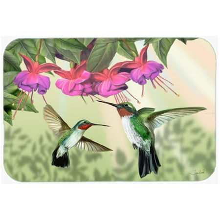 

Fuchsia And Hummingbirds Glass Cutting Board Large