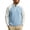 Light Blue, variant on Mens Quarter Zip Waffle Knit Plus Size Pullover Raglan Sleeve Color Block Casual Sweatshirt Green Size 3XL