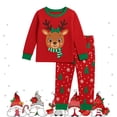 thumbnail image 2 of JAJAHO Merry Christmas Pajamas For Kids Girls Boys Holiday Sleepwear Long Sleeve Santa 2 Piece Pjs 2-10Y, 2 of 4